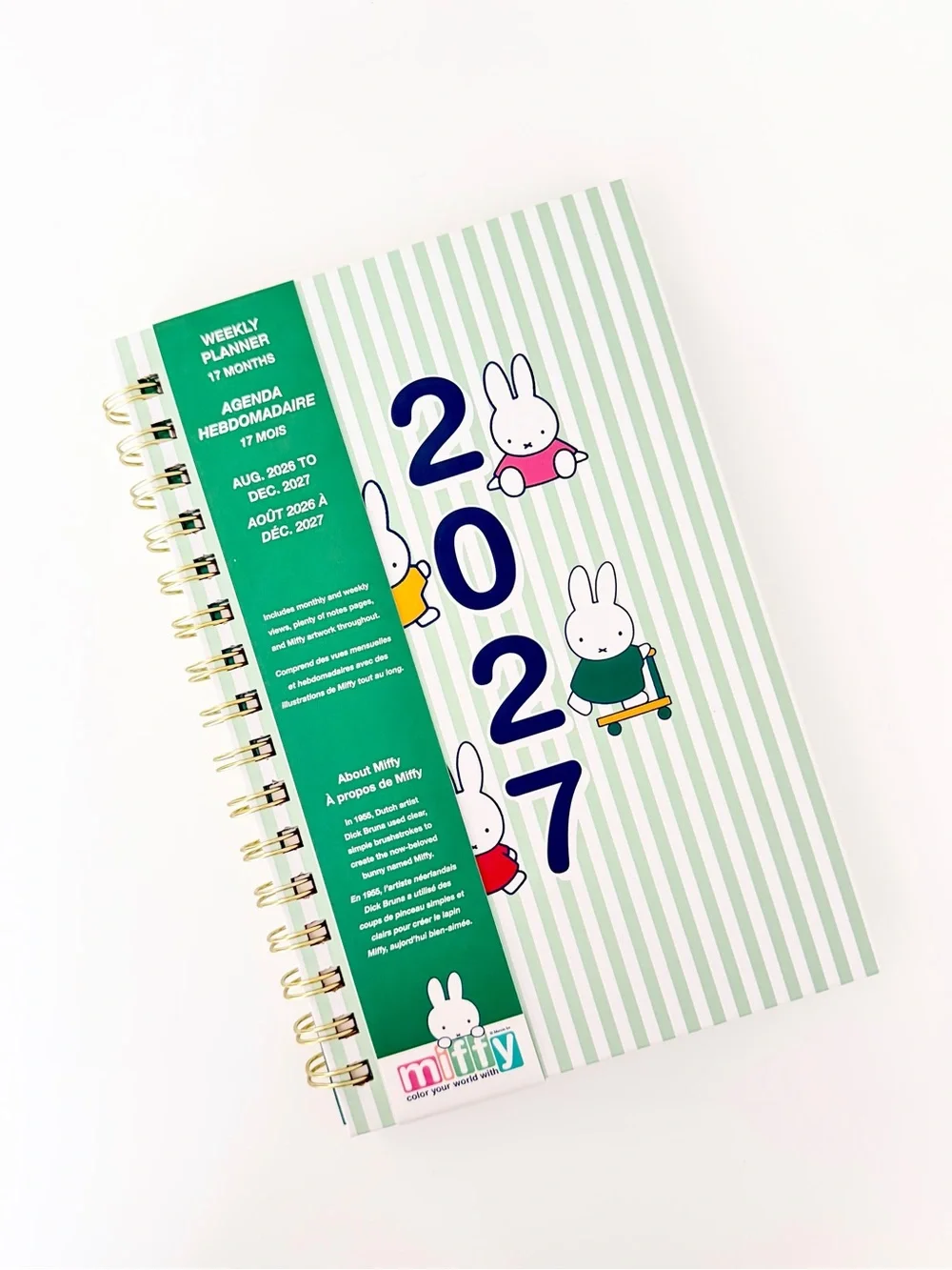 miffy 2027 Weekly Planner 17-month with Stickers